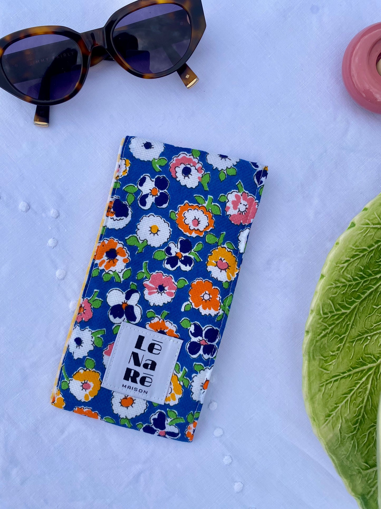 Housse de lunettes en tissu vintage