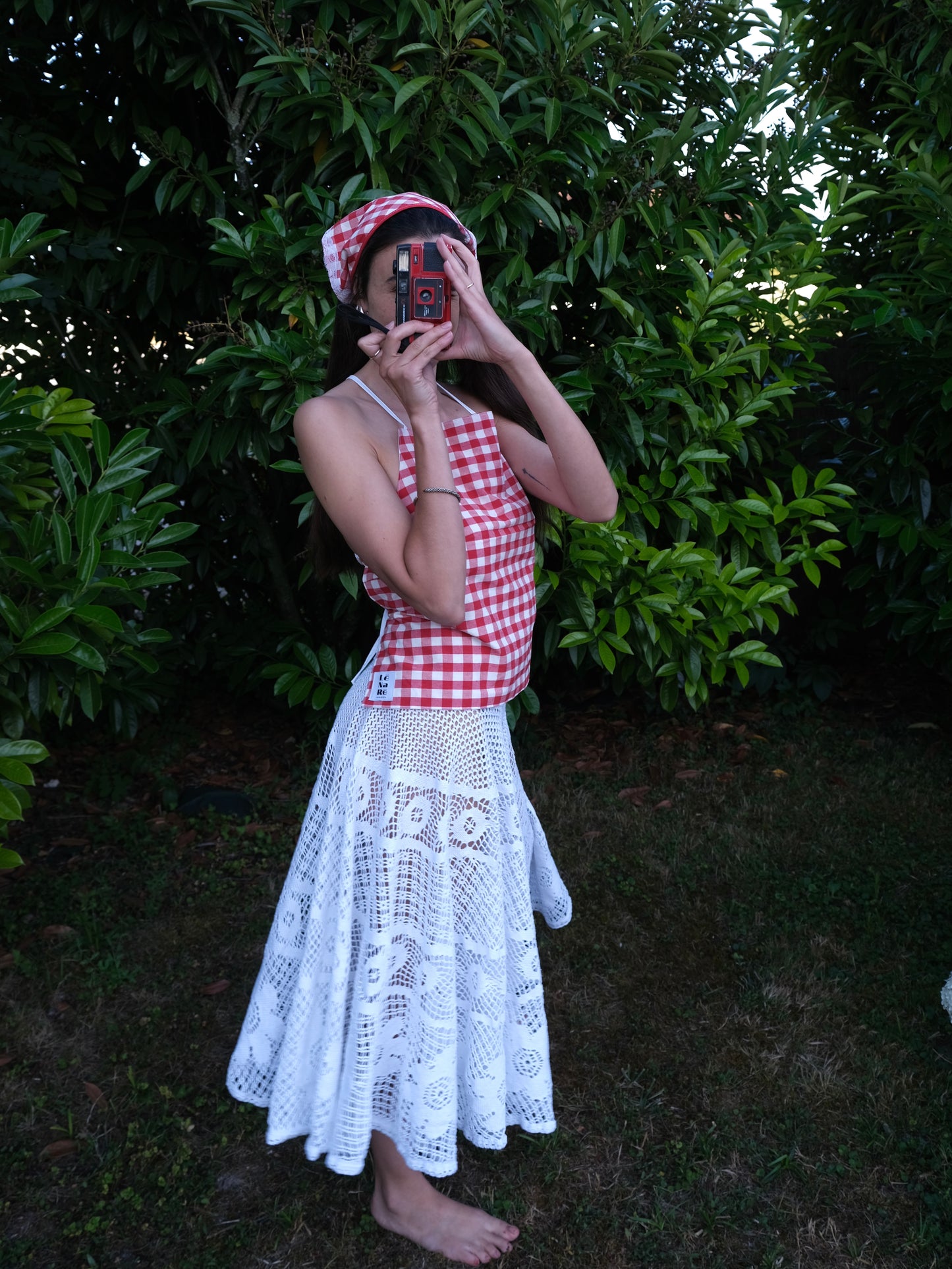 Jupe blanche en crochet