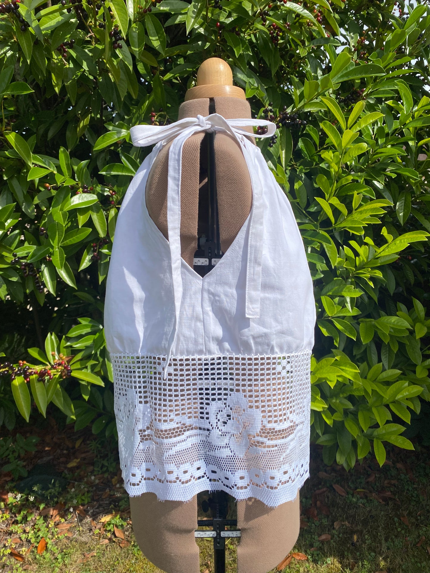 Top asymétrique bi-matière blanc