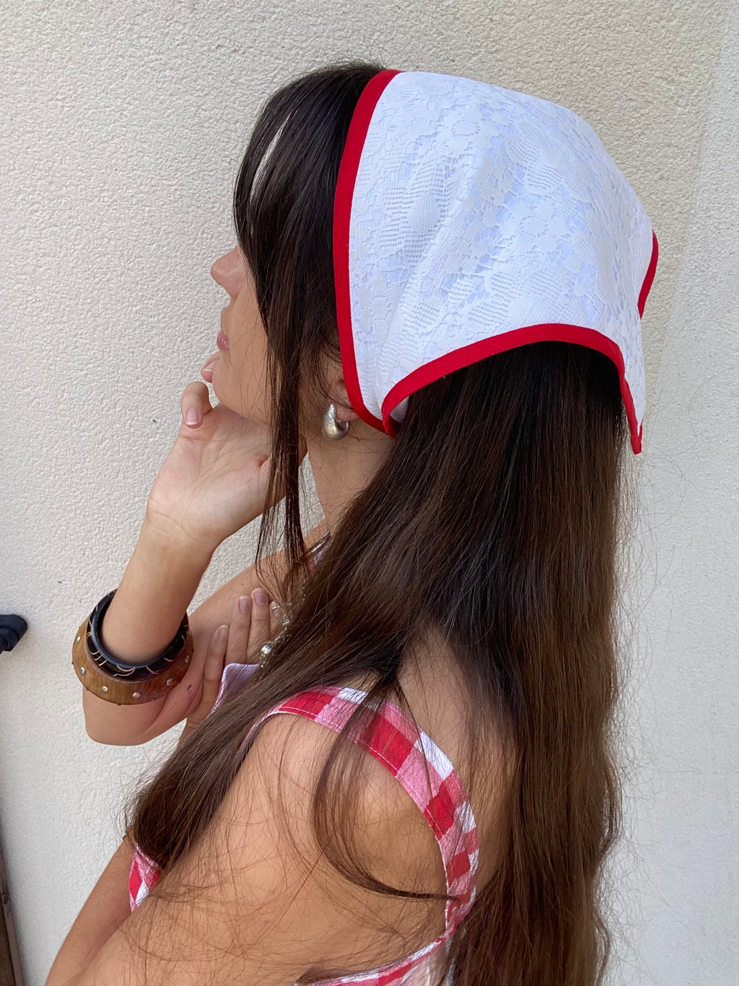 Bandana en dentelle pour les cheveux