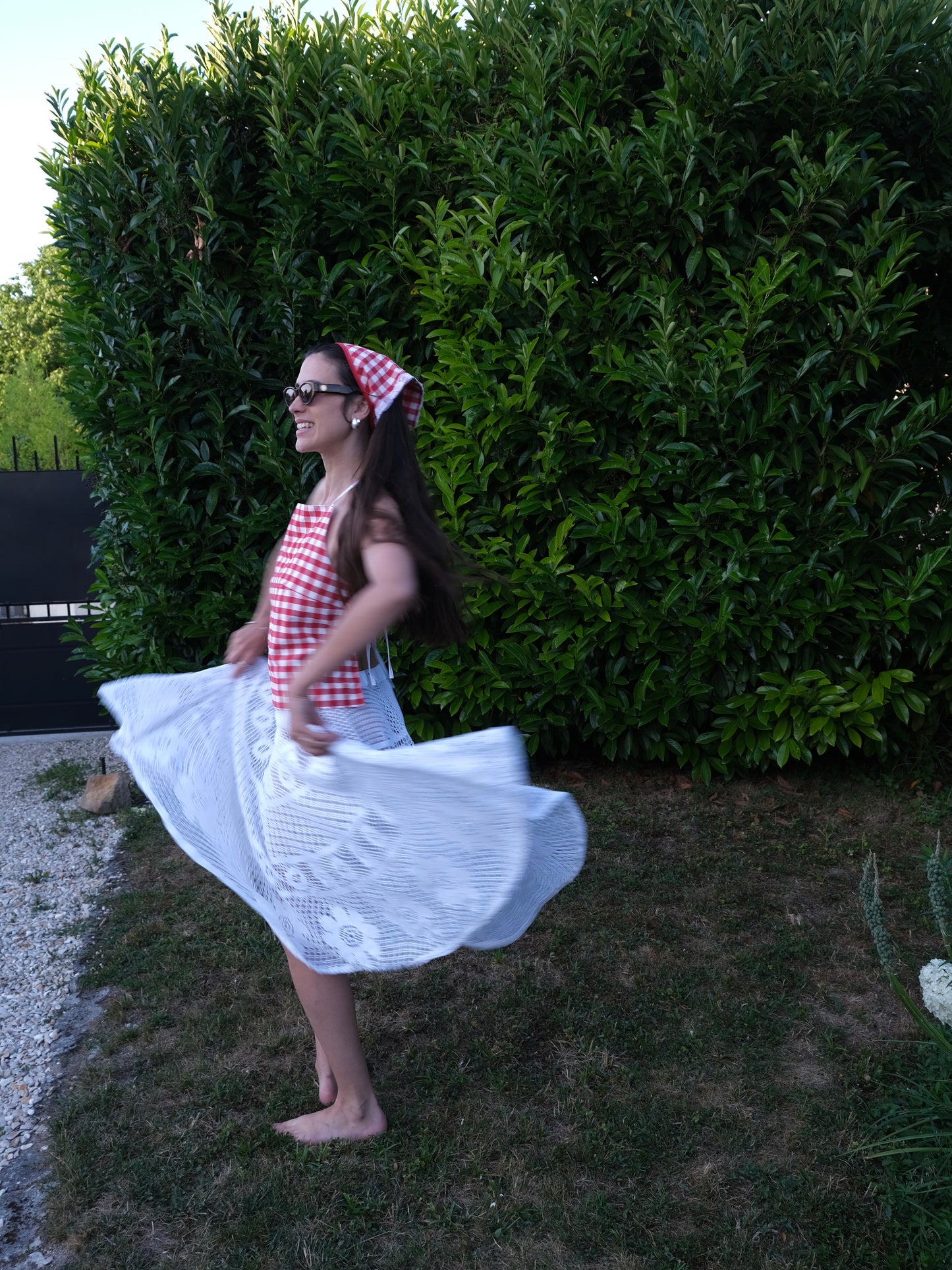Jupe blanche en crochet