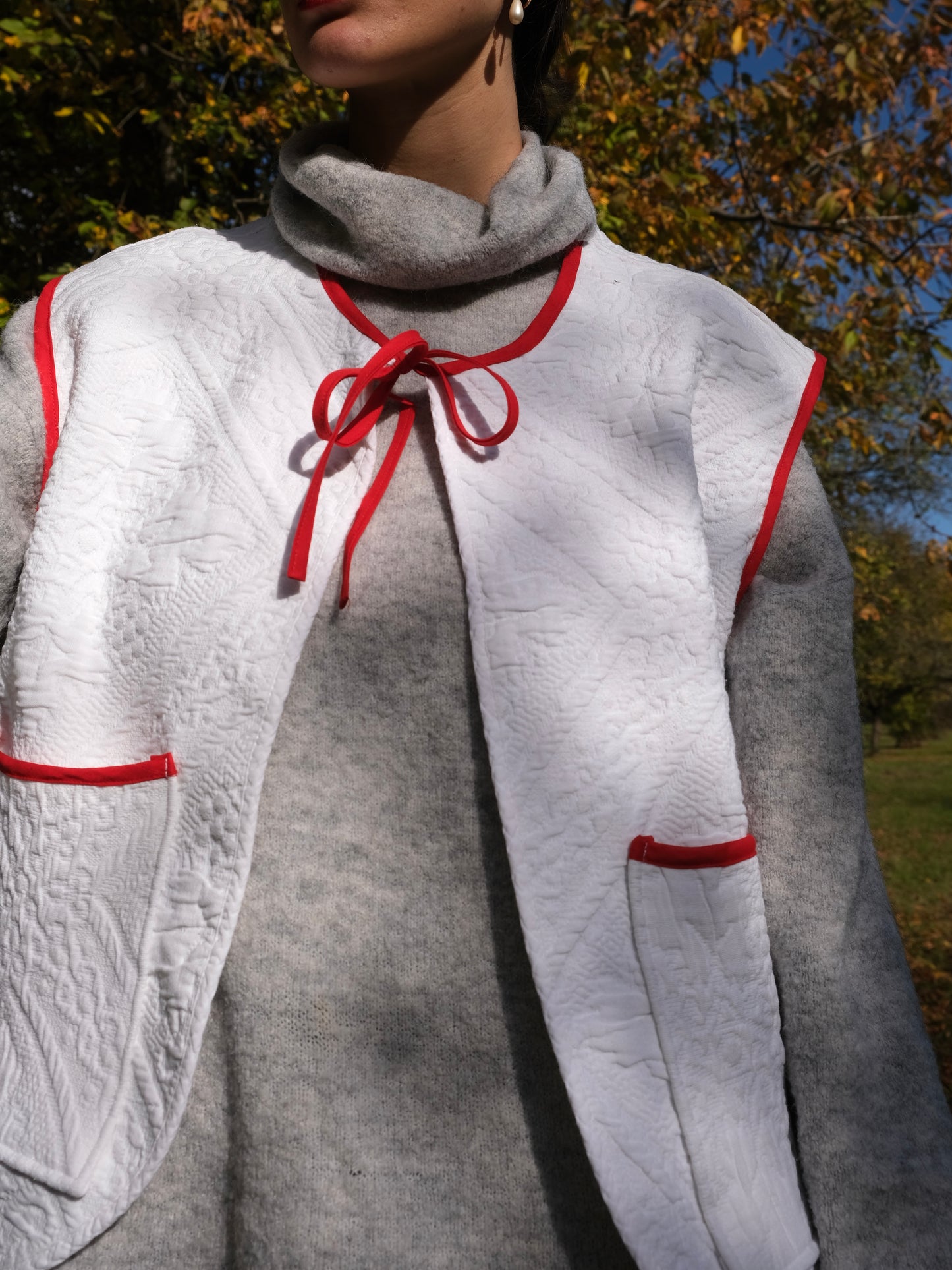 Veste sans manches Aurore blanche