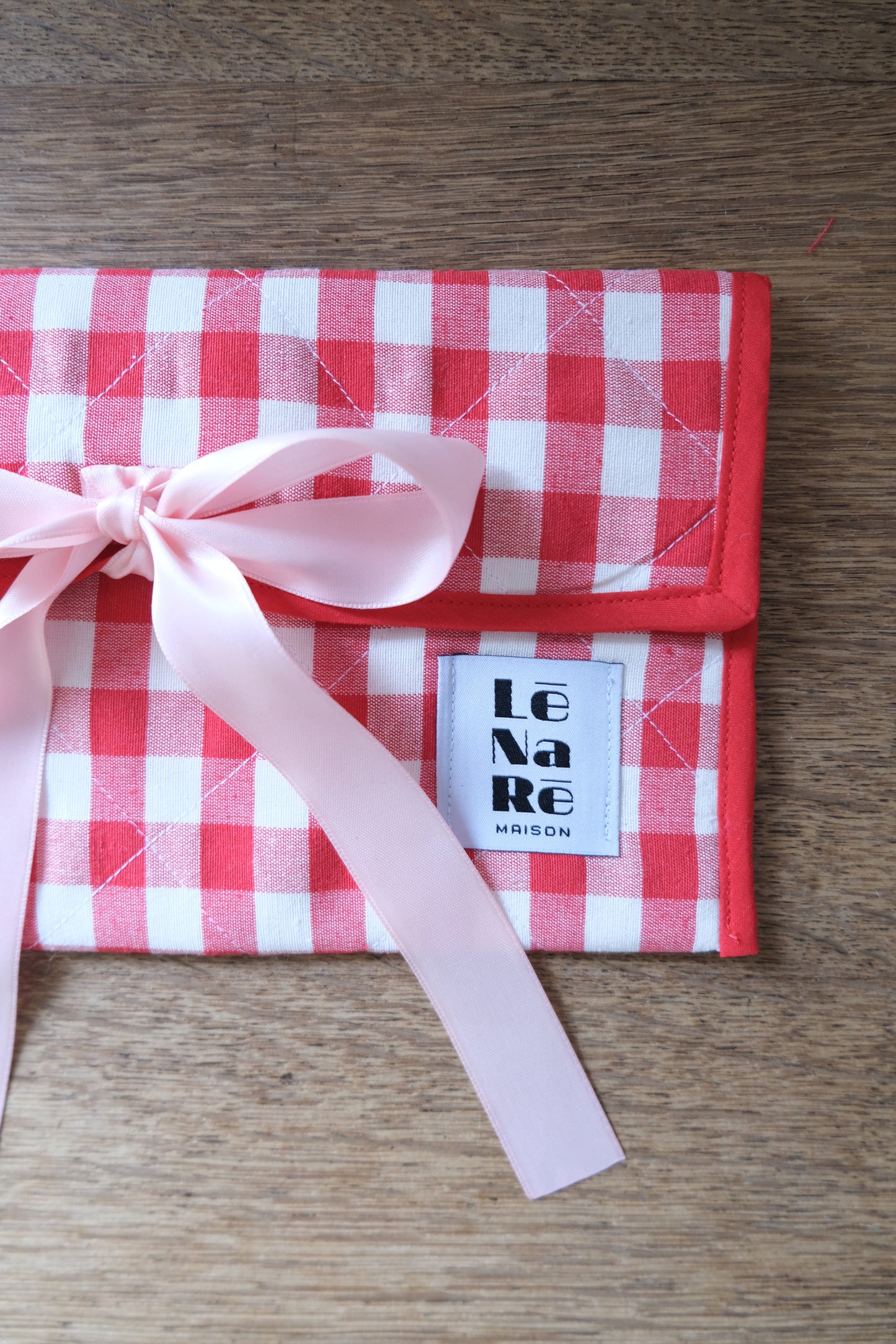 Housse de livre en tissu ancien upcyclé
