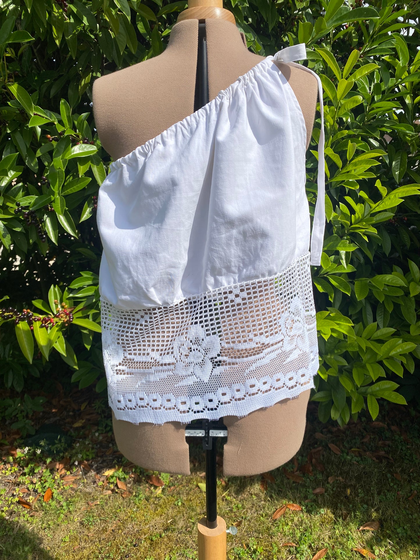 Top asymétrique bi-matière blanc