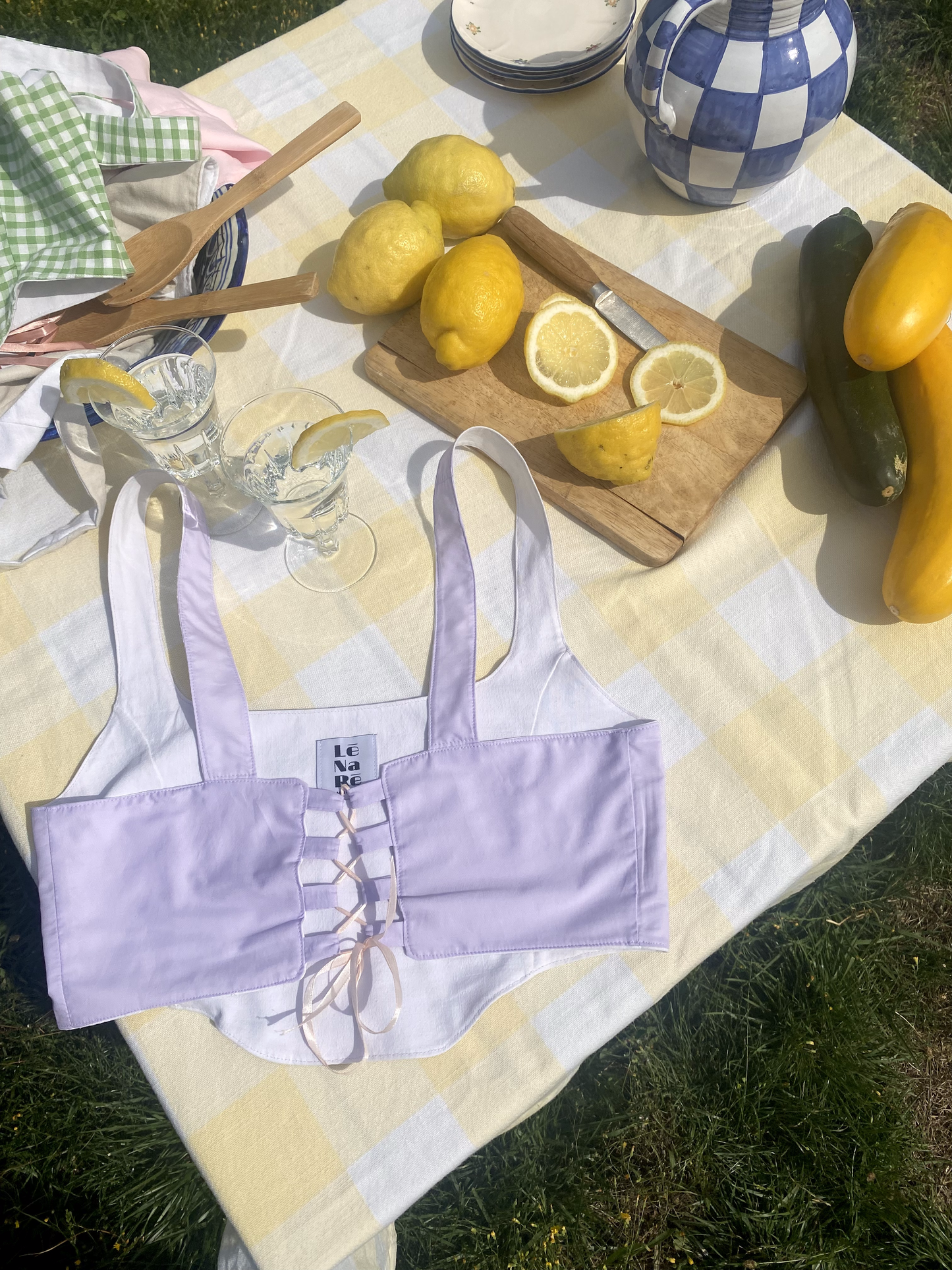 Set corset x chemise violette à l’eau