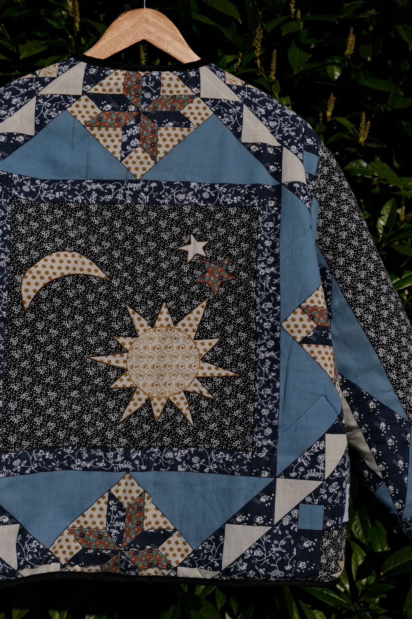 Veste patchwork soleil/lune