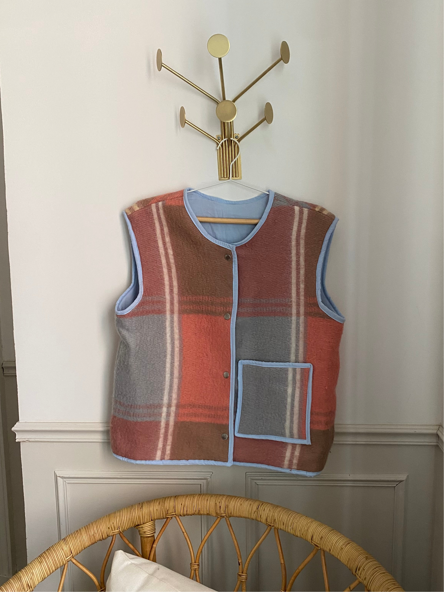 Veste sans manches Aurore rose