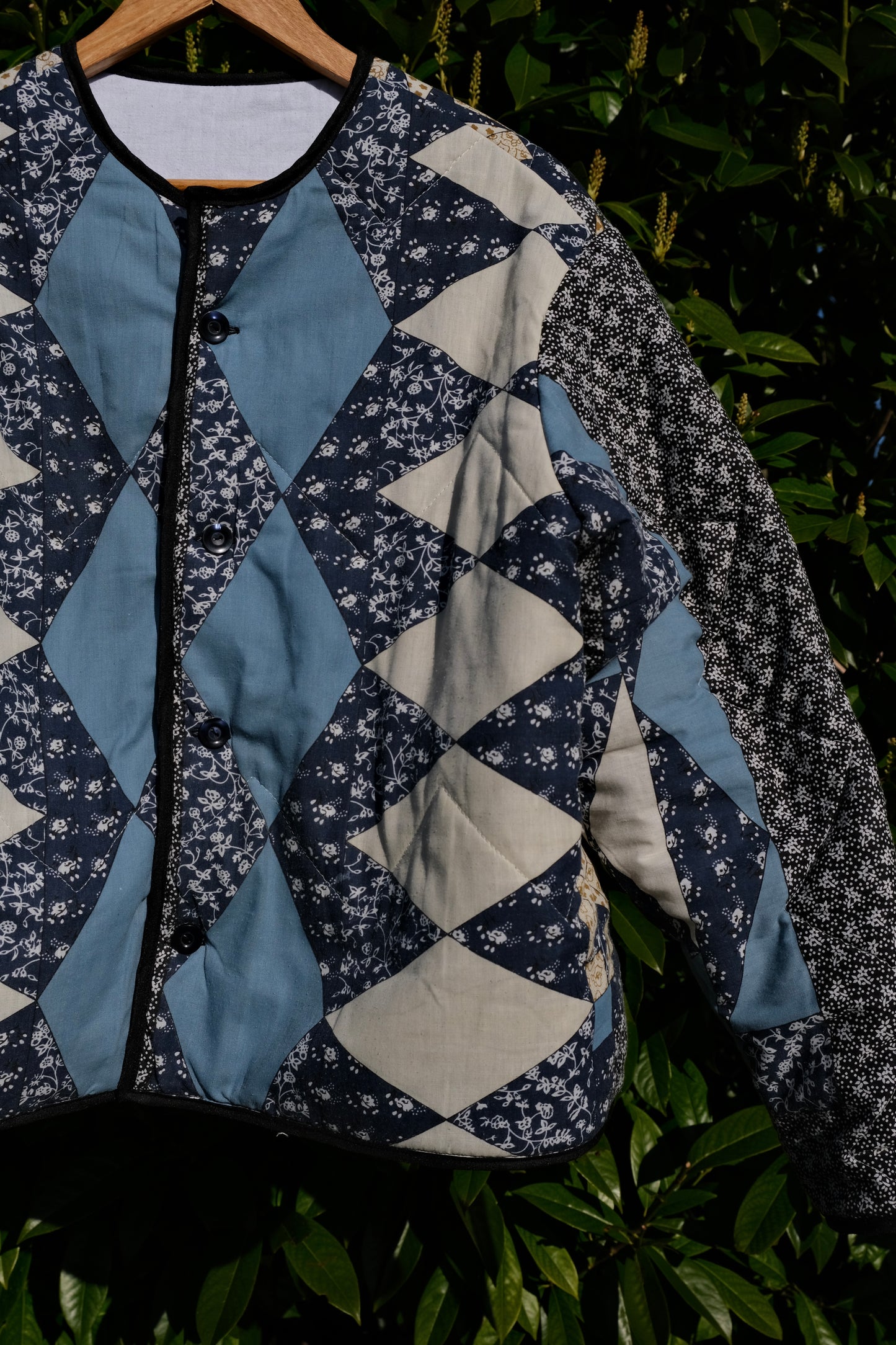 Veste patchwork soleil/lune