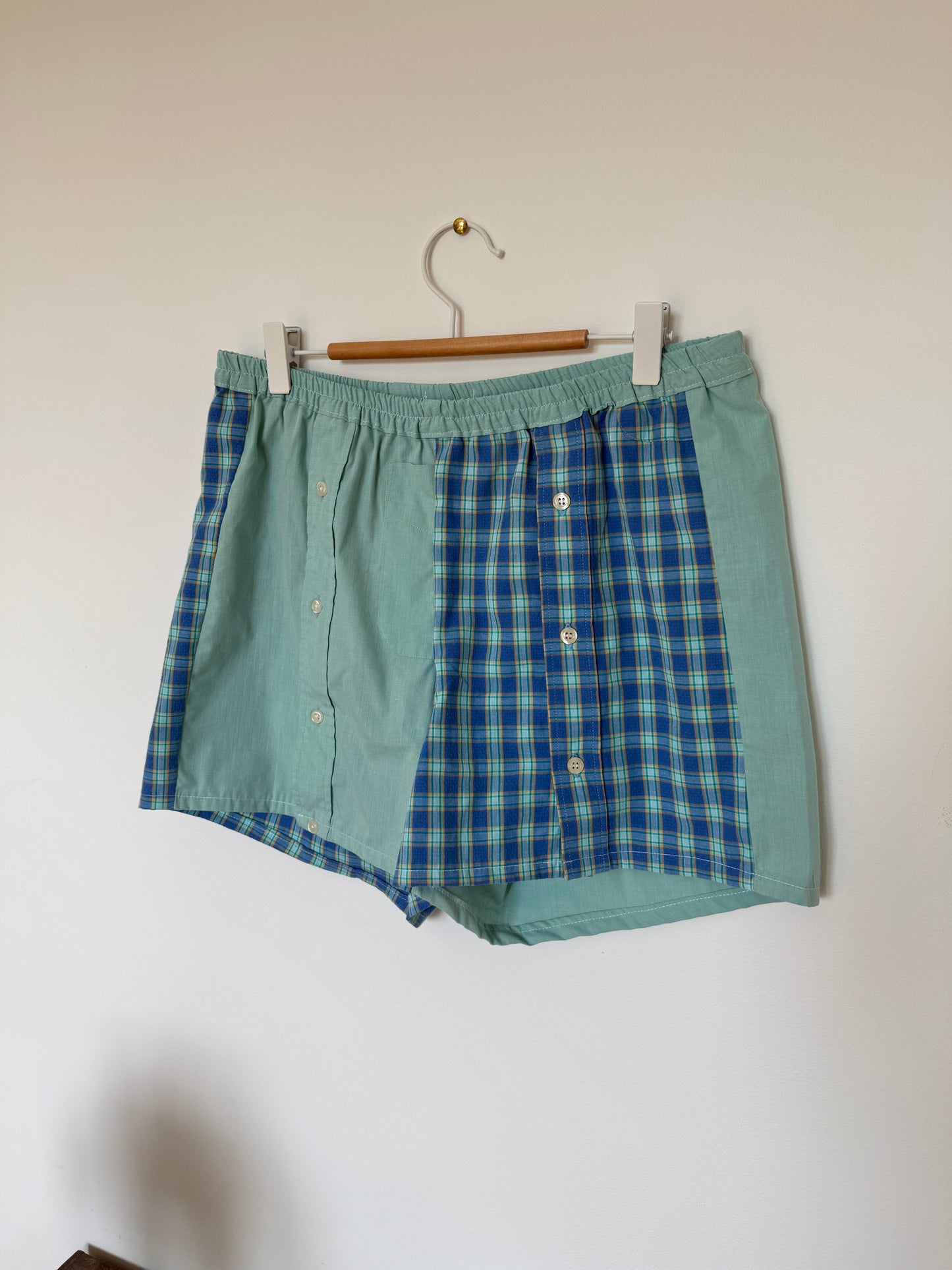 Caleçon Flâneur bleu/vert - taille M