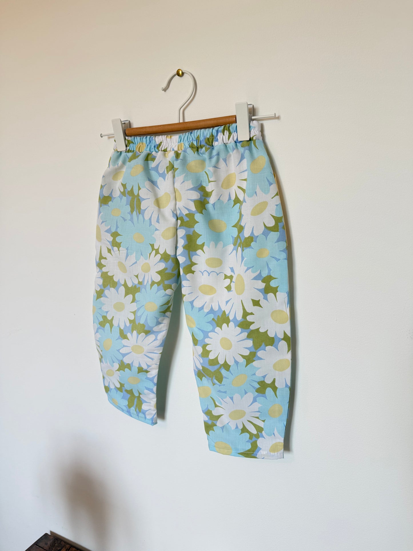 Pantalon ballon Polisson bleu fleuri - 3 ans