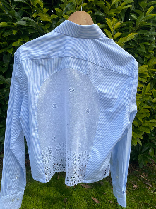 Chemise Frisson Blanche rayée de bleu