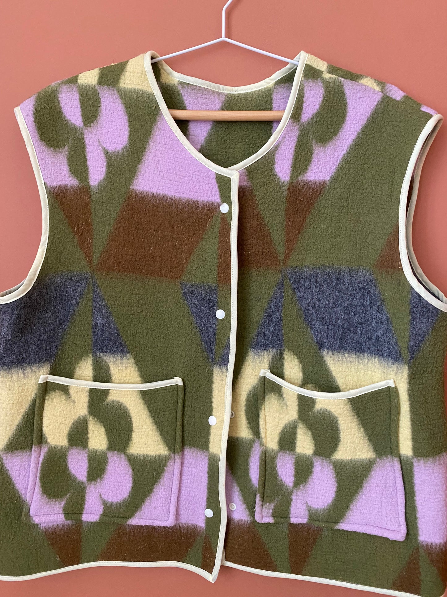 Veste sans manches Aurore vert mousse