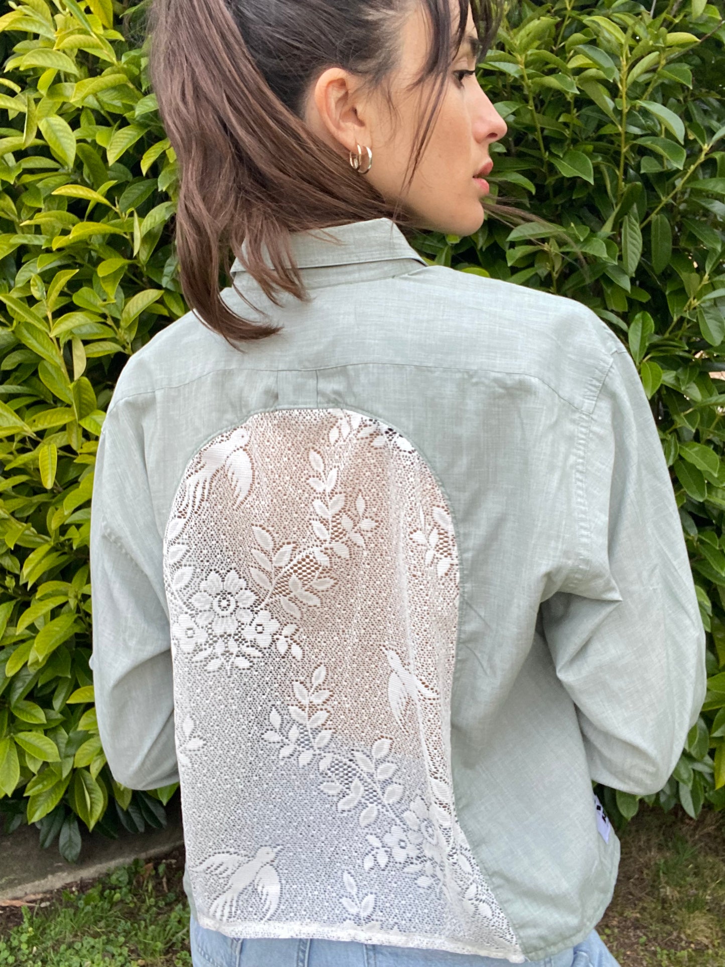 Chemise Frisson Gris/Vert