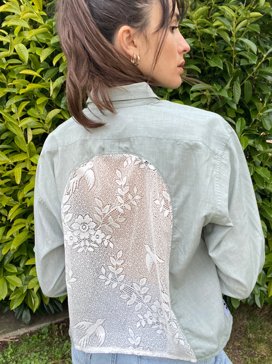 Chemise Frisson Gris/Vert