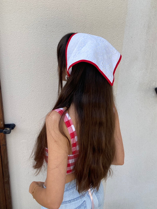 Bandana en dentelle pour les cheveux