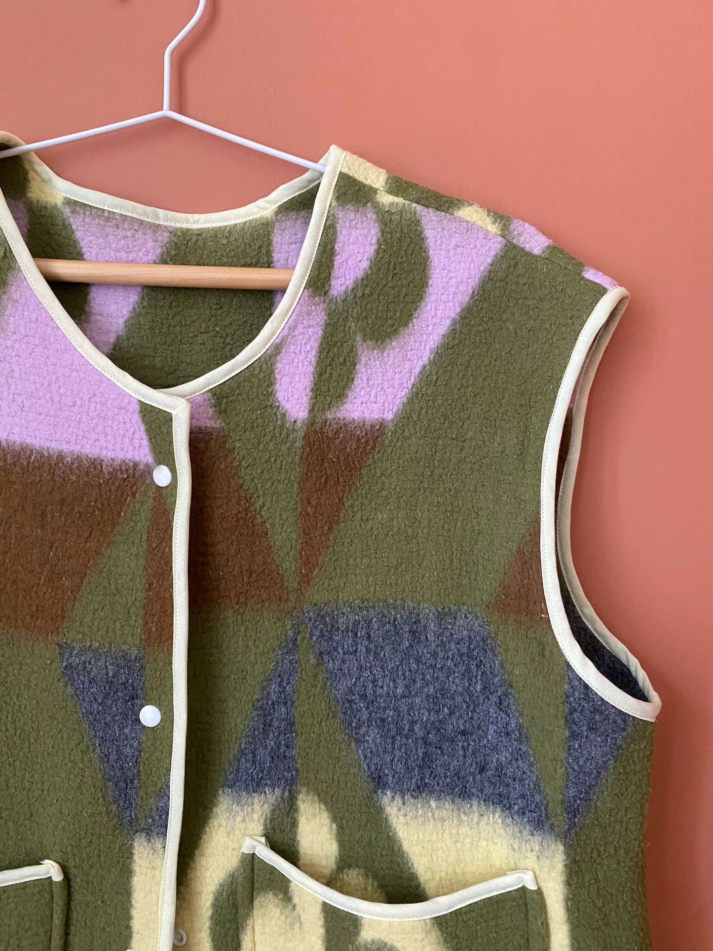 Veste sans manches Aurore vert mousse