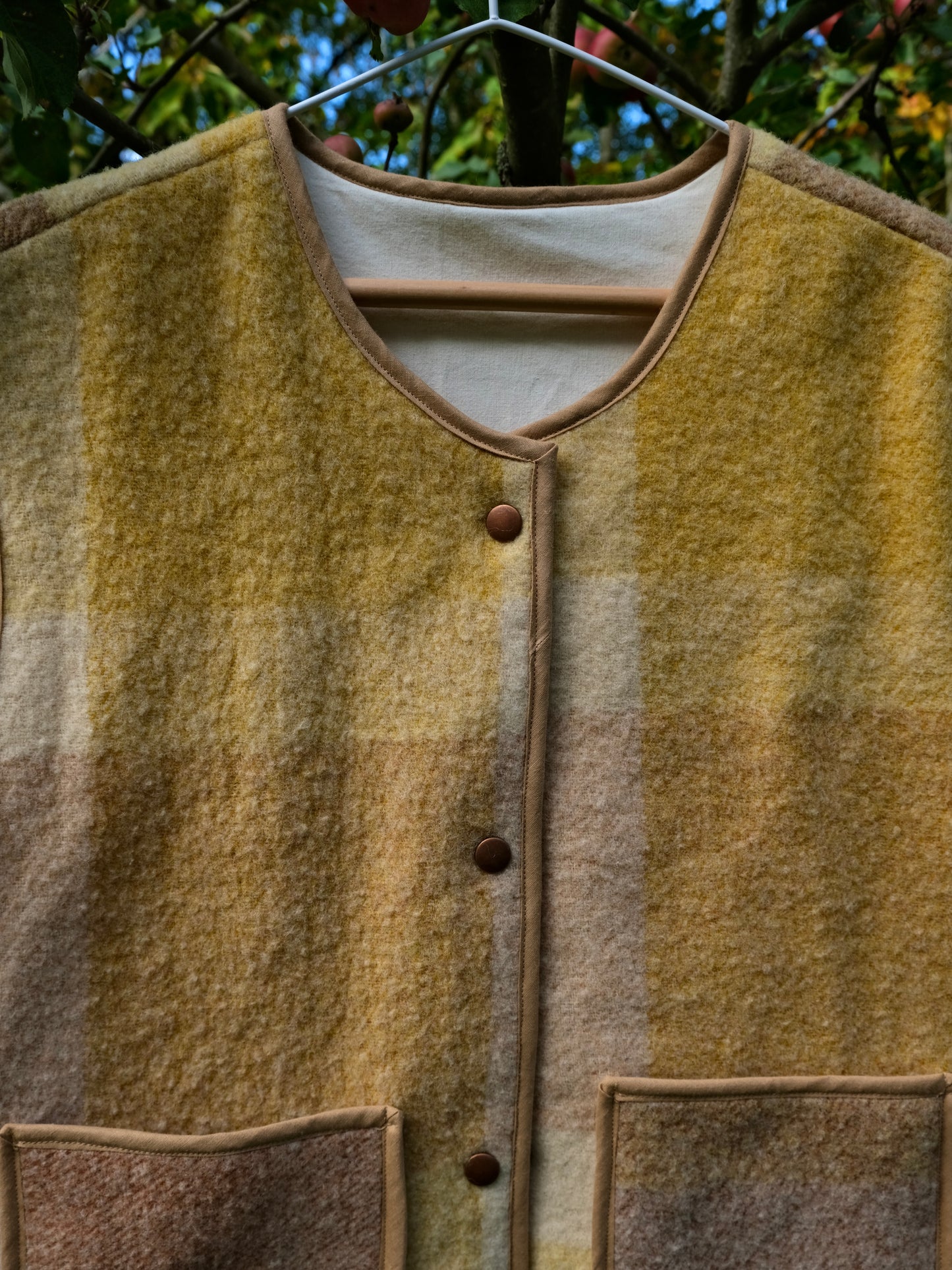 Veste sans manches Aurore jaune