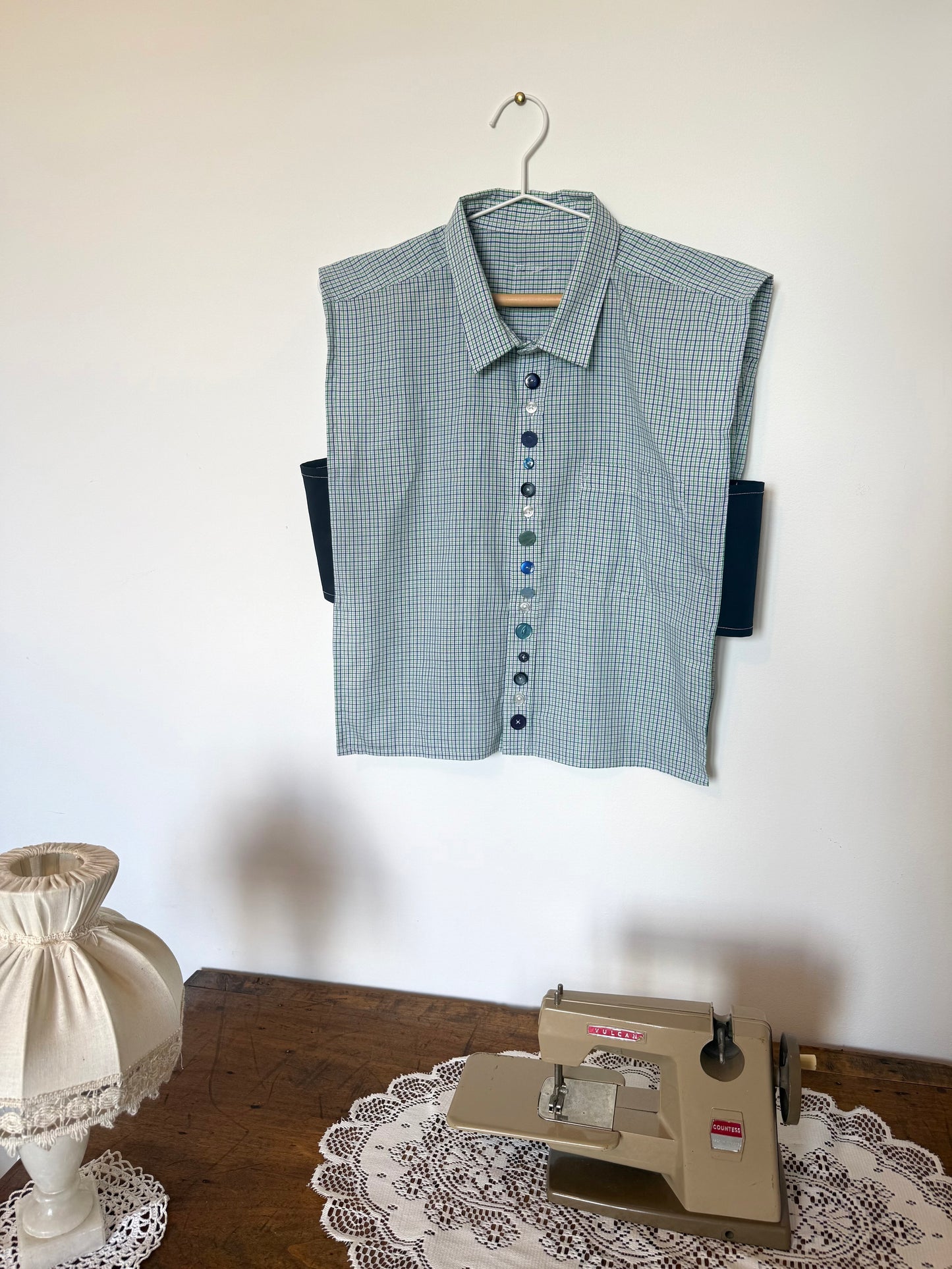 Top Désinvolte  bleu/vert - taille M/L