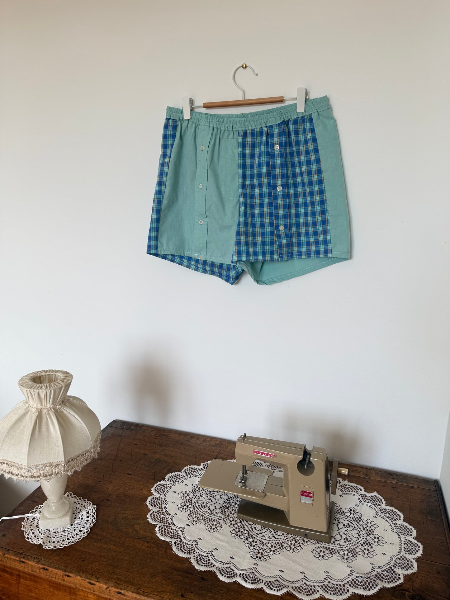 Caleçon Flâneur bleu/vert - taille M