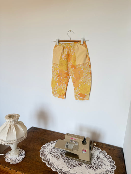 Pantalon ballon Polisson jaune fleuri - 2/4 ans