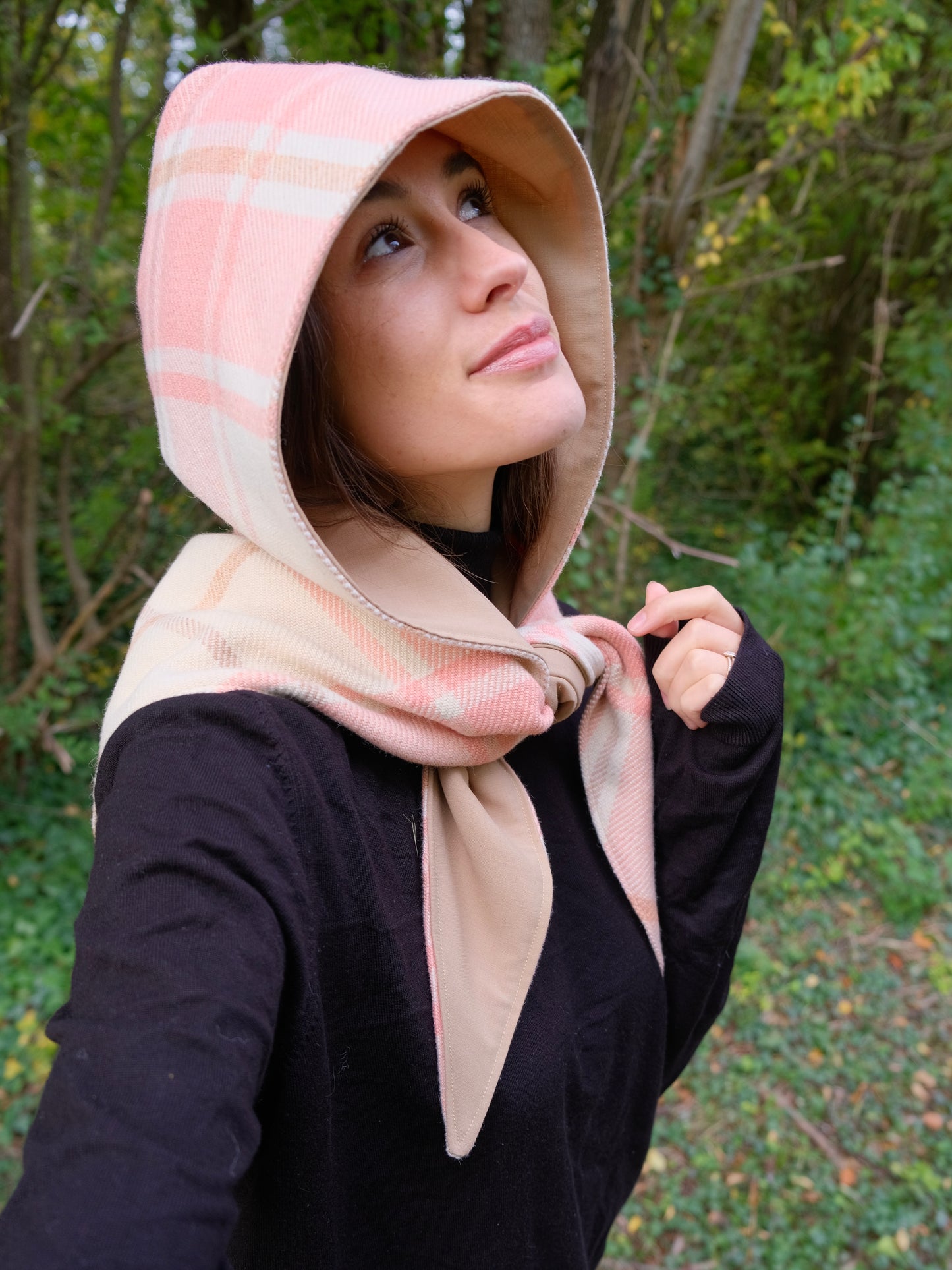 Chaperon crème et rose