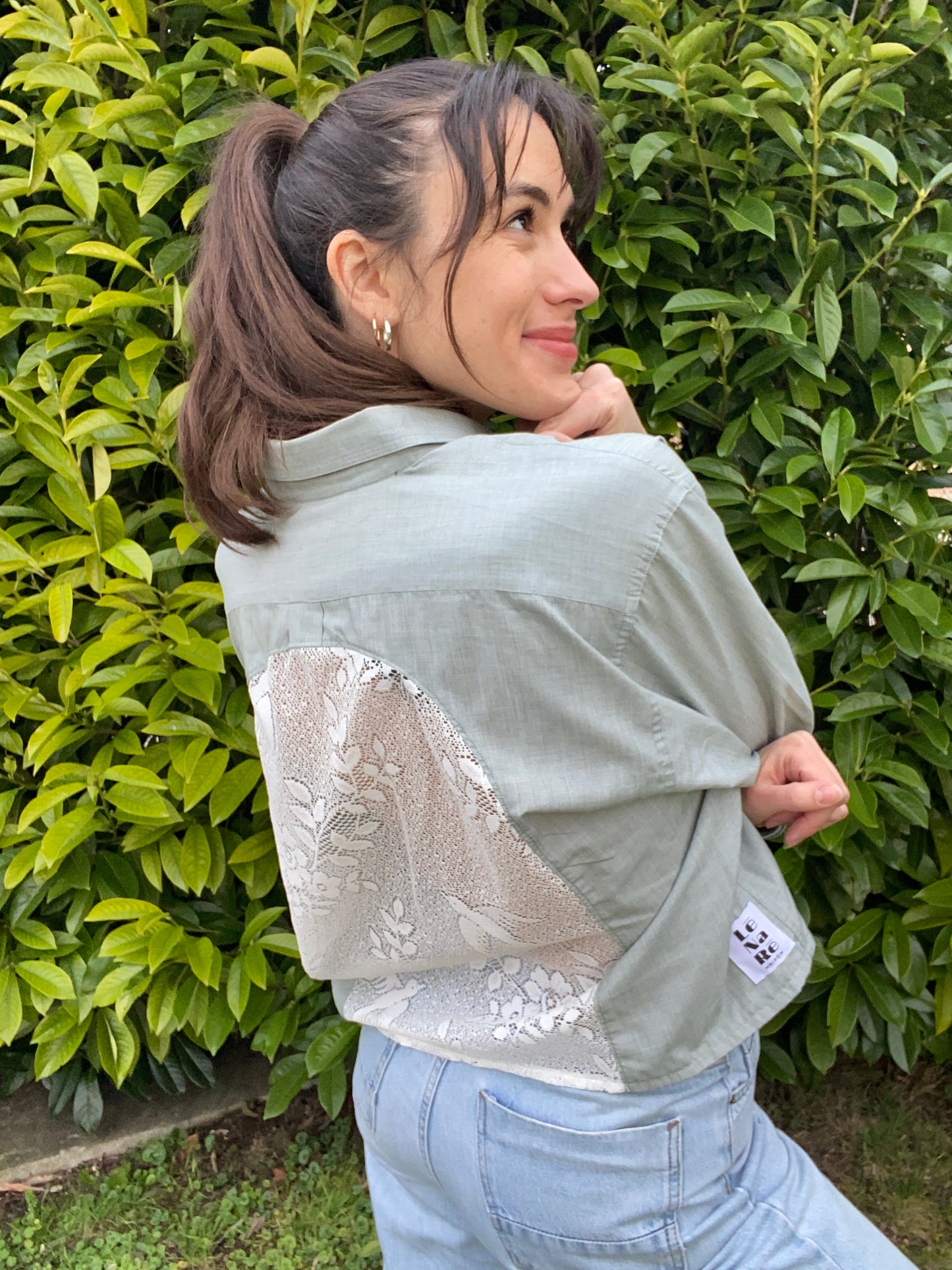 Chemise Frisson Gris/Vert