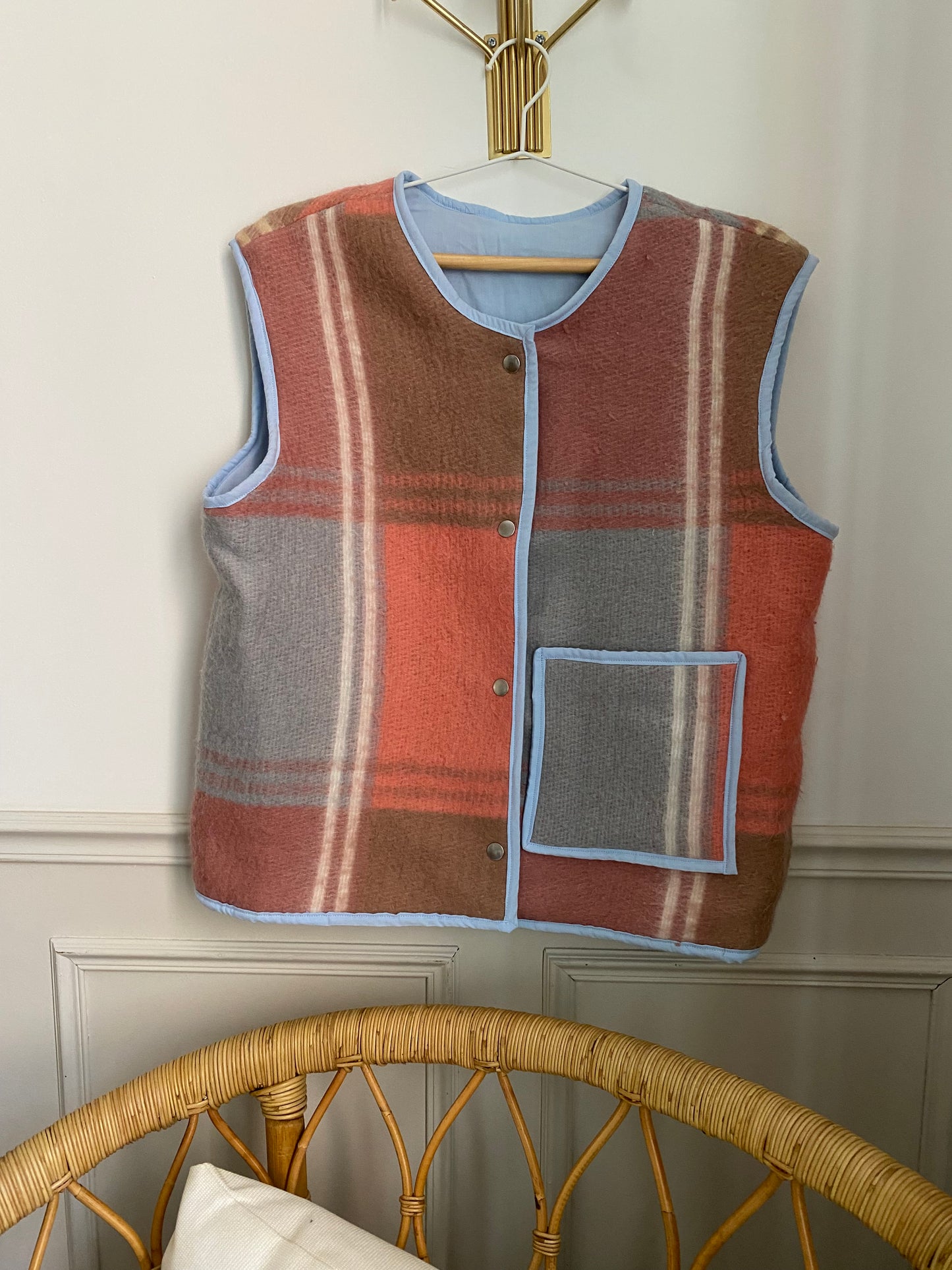 Veste sans manches Aurore rose