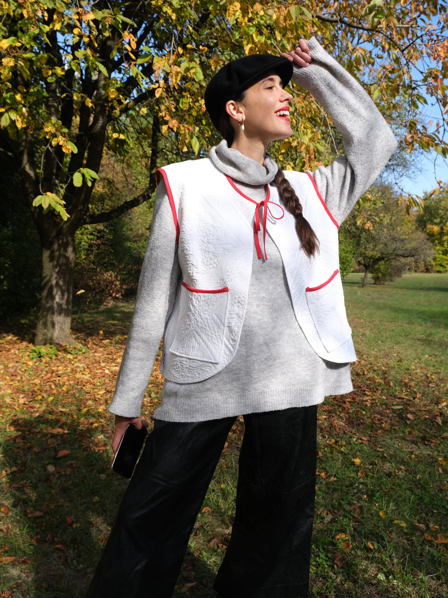 Veste sans manches Aurore blanche