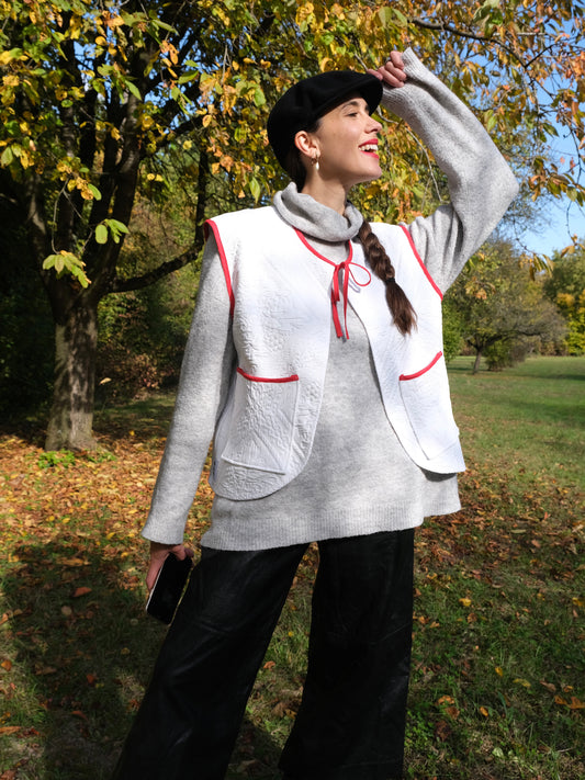 Veste sans manches Aurore blanche