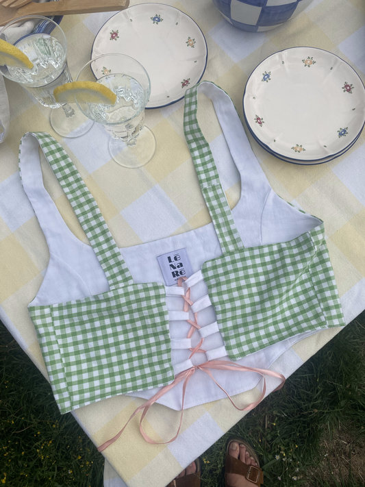 Corset vichy matcha latte